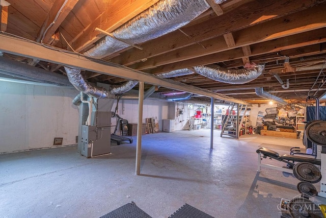 901 W Sunview Dr W, Hamilton, OH 45013 - unfinished basement featuring heating unit