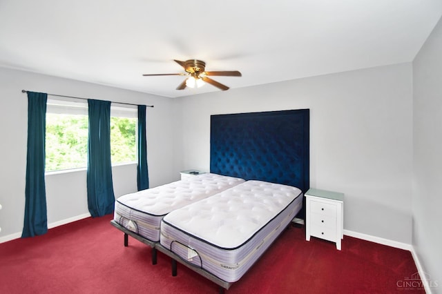 1303 Crotty Ct Unit A, Anderson Twp, OH 45255 - carpeted bedroom with baseboards and ceiling fan