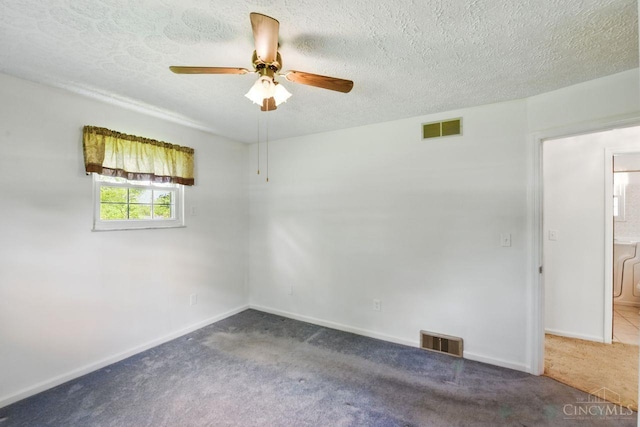 1704 Ludlow Cir, Pierce Twp, OH 45102 - carpeted empty room with ceiling fan and a textured ceiling