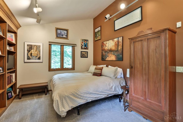 9396 Kemper Grove Ln, Symmes Twp, OH 45140 - bedroom featuring lofted ceiling and carpet flooring