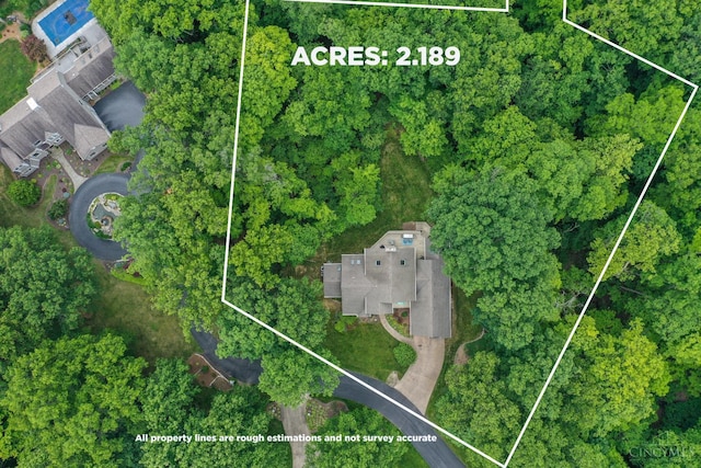 9396 Kemper Grove Ln, Symmes Twp, OH 45140 - aerial overview of property's location featuring property parcel outlined