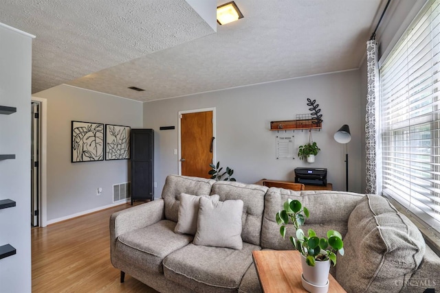 10569 Gloria Ave, Cincinnati, OH 45231 - living area featuring a textured ceiling and wood finished floors
