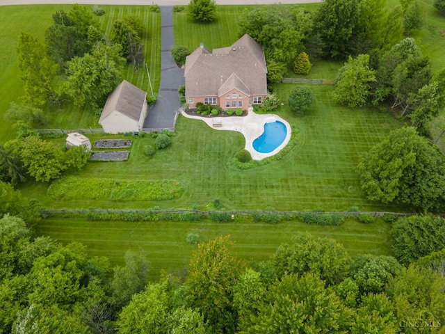 7194 Orchard View Ln, Salem Twp, OH 45152 - view from above of property with a pool area