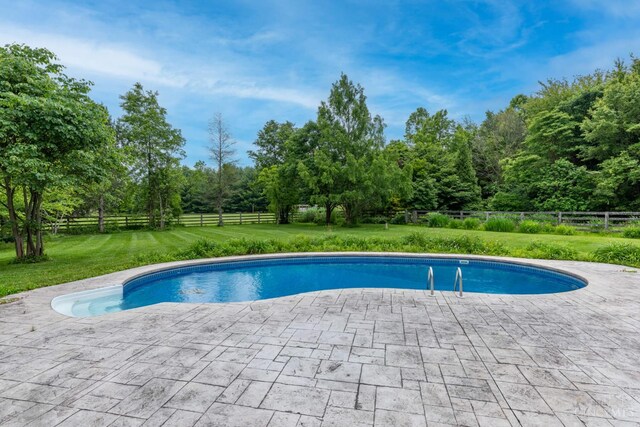 7194 Orchard View Ln, Salem Twp, OH 45152 - view of pool featuring a fenced backyard and a patio area