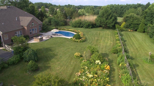 7194 Orchard View Ln, Salem Twp, OH 45152 - aerial view of property and surrounding area with a pool