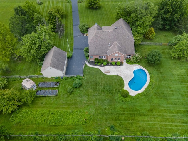 7194 Orchard View Ln, Salem Twp, OH 45152 - aerial view of property and surrounding area with a pool area