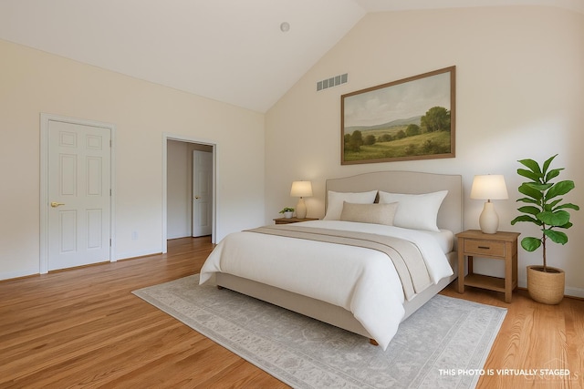 7194 Orchard View Ln, Salem Twp, OH 45152 - bedroom featuring light wood-style floors and high vaulted ceiling