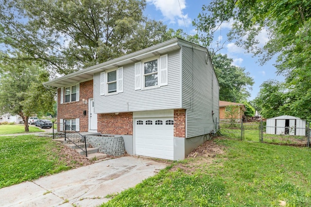 9733 Gertrude Ln, Springfield Twp, OH 45231 - raised ranch with concrete driveway, brick siding, and a garage