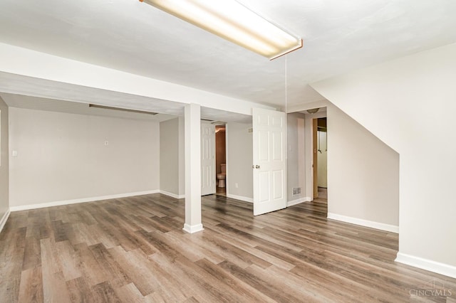 9733 Gertrude Ln, Springfield Twp, OH 45231 - finished below grade area with wood finished floors and baseboards