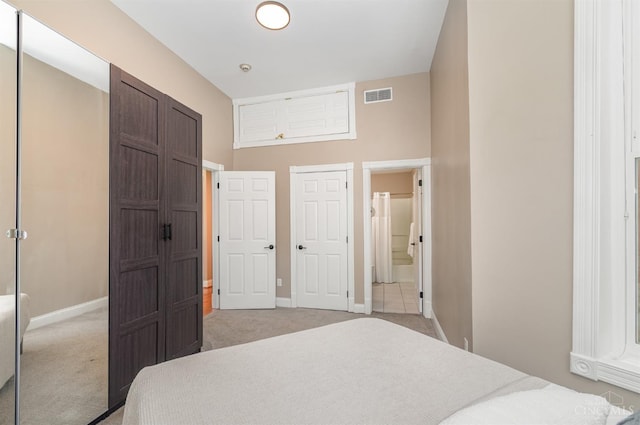 2110 Fulton Ave Unit D1, Cincinnati, OH 45206 - bedroom with light carpet and ensuite bath