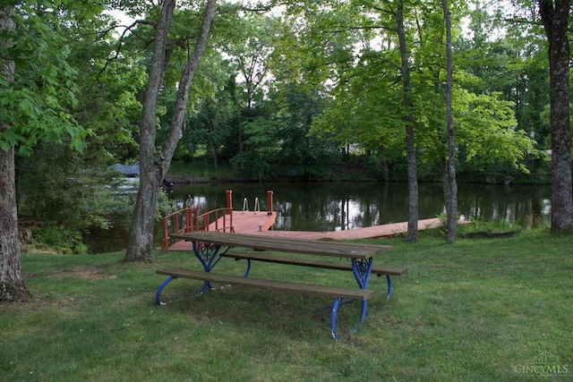 10 Chippewa Cv, Sardinia, OH 45171 - dock area featuring a lawn and a water view