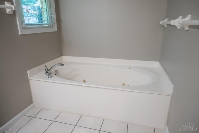 1606 Thall Dr, Hamilton, OH 45013 - full bathroom with a tub with jets and tile patterned flooring