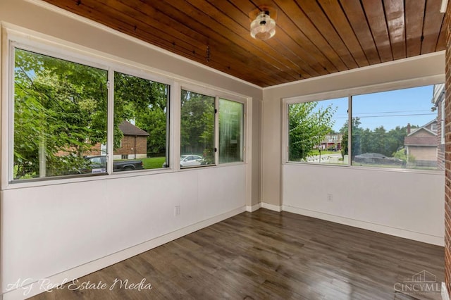 1502 Shenandoah, Cincinnati, OH 45237 - unfurnished room with wooden ceiling and dark wood-type flooring