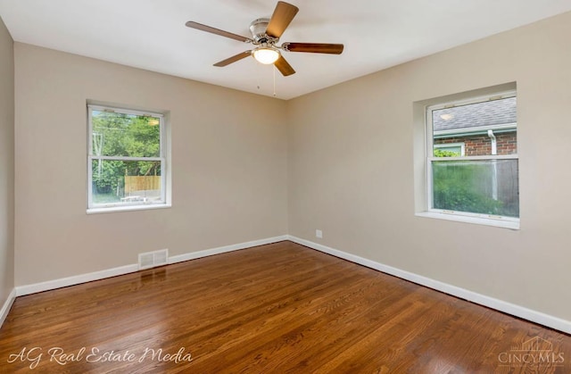 1502 Shenandoah, Cincinnati, OH 45237 - empty room featuring wood finished floors and ceiling fan