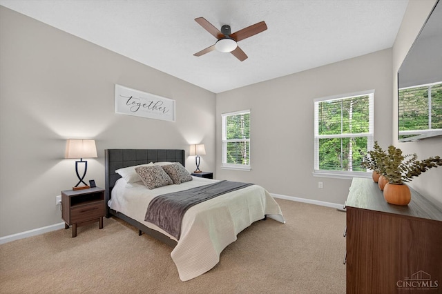 1285 Millstream Dr, Batavia Twp, OH 45102 - bedroom featuring light carpet and ceiling fan