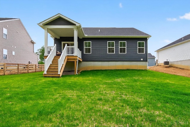 1285 Millstream Dr, Batavia Twp, OH 45102 - rear view of property with stairway and roof with shingles