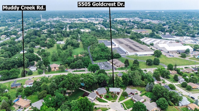 5505 Goldcrest Dr, Green Twp, OH 45238 - aerial overview of property's location featuring property boundaries highlighted