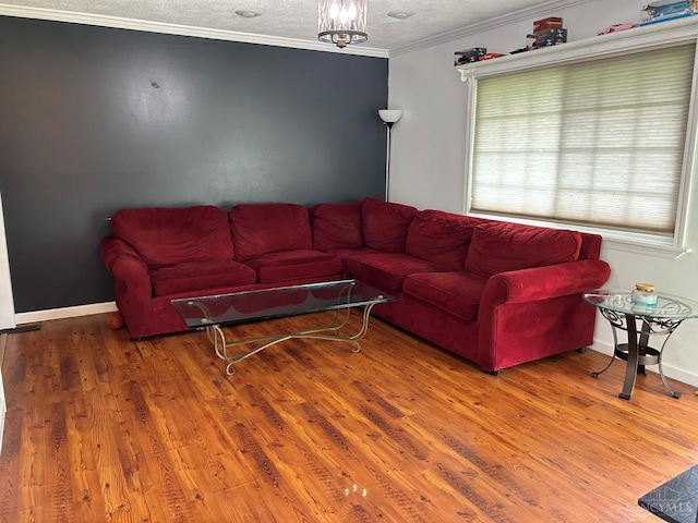 5855 Ivy Hill Rd, Hillsboro, OH 45133 - living area with wood finished floors and crown molding