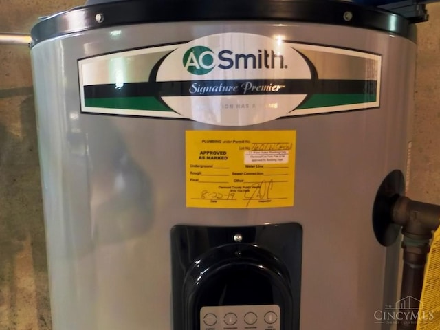 1601 W Concord Rd, Pierce Twp, OH 45102 - detailed view of electric water heater
