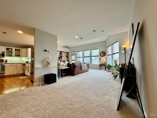 937 Monastery Unit B, Cincinnati, OH 45202 - living room with light carpet and recessed lighting