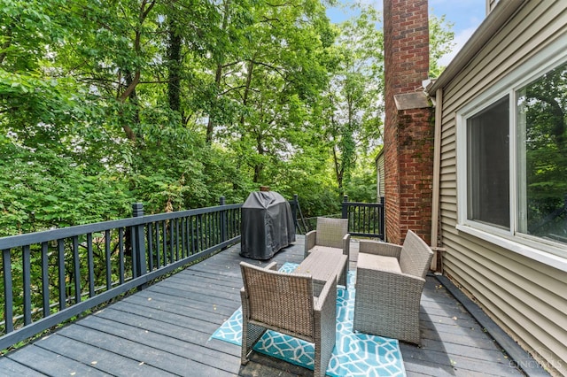 405 Hyde Park Dr, Hamilton, OH 45013 - wooden terrace with a grill