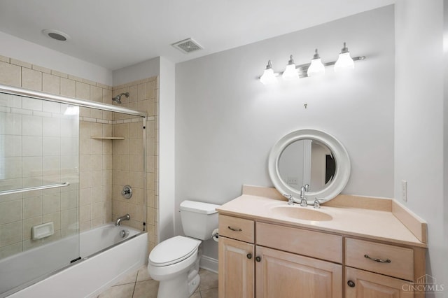 9317 E Kemper Rd, Symmes Twp, OH 45140 - bathroom with vanity, shower / bath combination with glass door, and tile patterned flooring