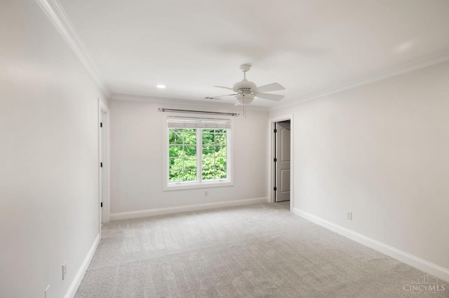 9317 E Kemper Rd, Symmes Twp, OH 45140 - unfurnished room featuring crown molding, ceiling fan, carpet flooring, and recessed lighting