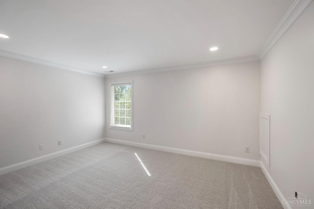 9317 E Kemper Rd, Symmes Twp, OH 45140 - unfurnished room with crown molding, recessed lighting, and light carpet