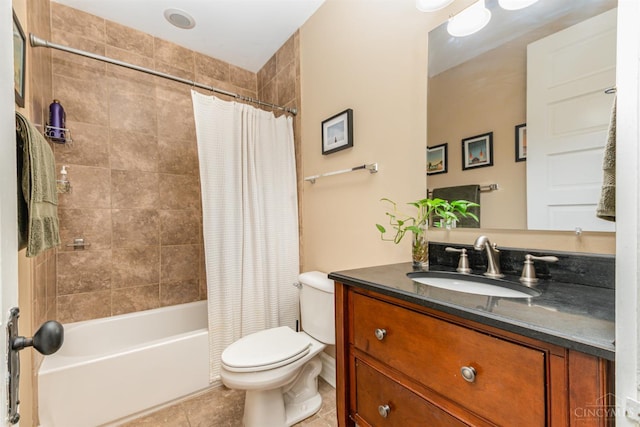 2356 Park Ave Unit 9, Cincinnati, OH 45206 - full bathroom with shower / bathtub combination with curtain, vanity, and tile patterned flooring
