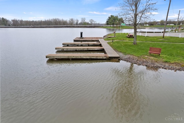 648 Odenwald Dr, Perry Twp, OH 45118 - dock area featuring a water view and a yard