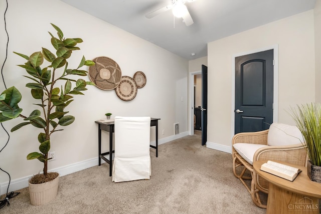 6213 Coleridge Ave, Cincinnati, OH 45213 - office space featuring light carpet and a ceiling fan