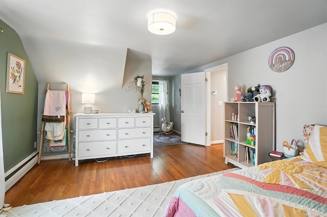 3862 Settle Rd, Mariemont, OH 45227 - bedroom with a baseboard radiator and wood finished floors