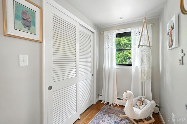 3862 Settle Rd, Mariemont, OH 45227 - interior space featuring wood finished floors and baseboard heating