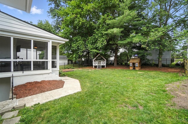 3862 Settle Rd, Mariemont, OH 45227 - fenced yard featuring a sunroom