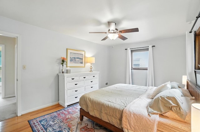 6159 Tulane Rd, Cincinnati, OH 45212 - bedroom featuring light wood-type flooring and ceiling fan