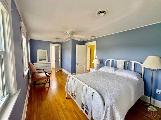 2617 Milton Rd, Middletown, OH 45042 - bedroom with wood finished floors and ceiling fan