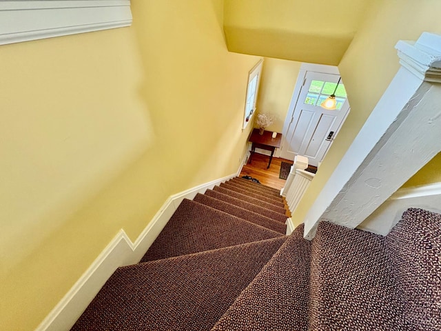 2617 Milton Rd, Middletown, OH 45042 - stairway featuring baseboards