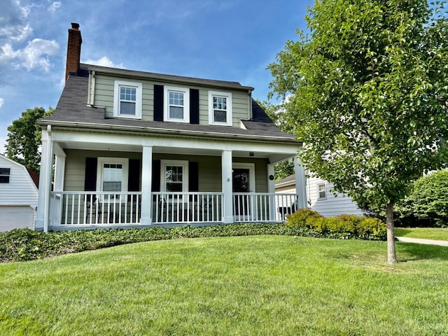 2617 Milton Rd, Middletown, OH 45042 - bungalow-style home featuring covered porch, a chimney, and a front lawn