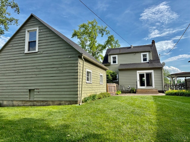 2617 Milton Rd, Middletown, OH 45042 - back of house with entry steps and a chimney