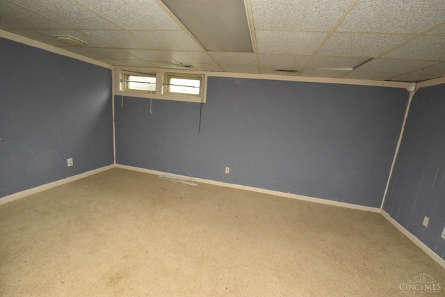 4923 Columbia Cir Unit 139, West Chester, OH 45011 - basement featuring a drop ceiling and carpet