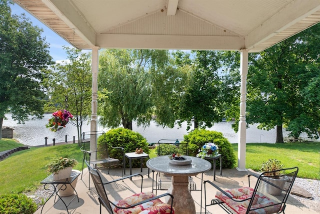 440 Waynoka Dr, Franklin Twp, OH 45171 - view of patio / terrace with a water view