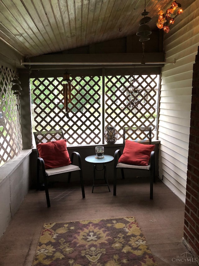 316 W S St, Hillsboro, OH 45133 - living area with healthy amount of natural light and wood ceiling