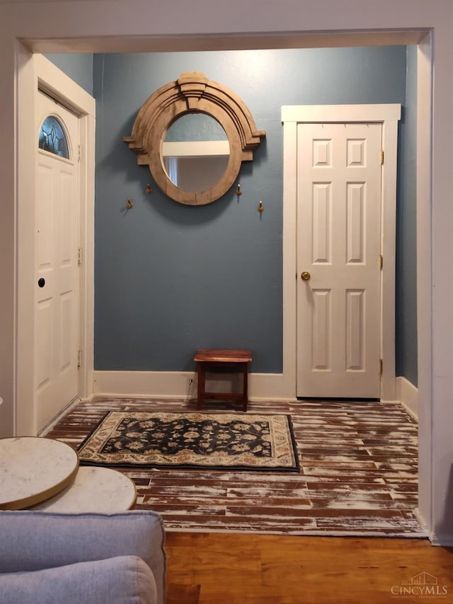 316 W S St, Hillsboro, OH 45133 - foyer entrance featuring wood finished floors and baseboards