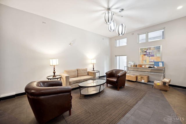 1150 Vine St Unit 15, Cincinnati, OH 45202 - tiled living area with baseboards
