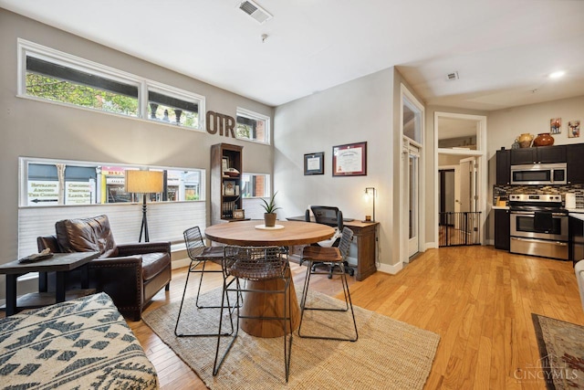 1150 Vine St Unit 15, Cincinnati, OH 45202 - dining area featuring light wood finished floors and baseboards