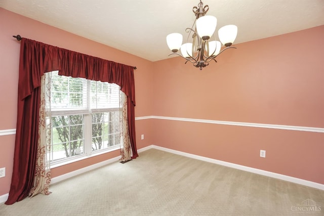 3779 Windyhollow Way, Mason, OH 45040 - carpeted empty room featuring a chandelier and baseboards