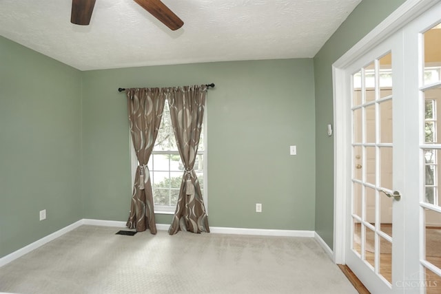 3779 Windyhollow Way, Mason, OH 45040 - unfurnished room featuring ceiling fan, carpet flooring, and a textured ceiling
