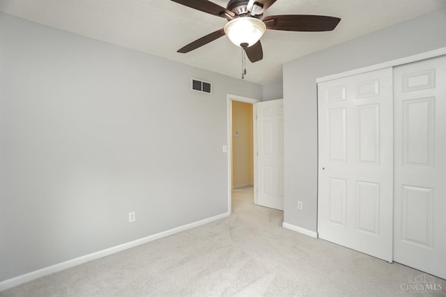 3779 Windyhollow Way, Mason, OH 45040 - unfurnished bedroom with light colored carpet, a closet, and a ceiling fan