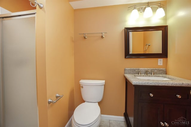 3779 Windyhollow Way, Mason, OH 45040 - full bathroom featuring vanity, tile patterned floors, and a shower with door