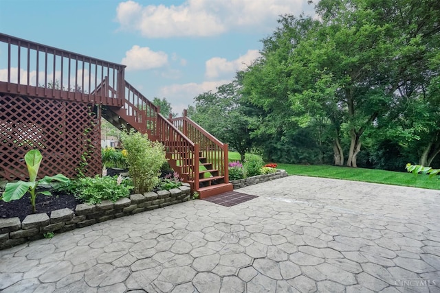 3779 Windyhollow Way, Mason, OH 45040 - view of patio / terrace with stairway and a deck